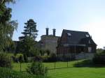 Grevesmhlen; Blick von der Lbecker Strae, dem  Hotel an der Malzfabrik  herber zur Kreisverwaltung, der ehem.