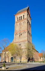Backsteingotik: St.-Marien-Kirche in Anklam, erbaut im 13.