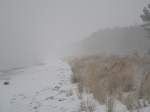 Trbes Winterwetter - Blick von Prora in Richtung Binz.