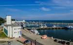 Von der Hafenbrcke aus hat man in Sassnitz einen guten Blick ber den Altstadthafen.