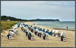 Strandkrbe am Ostseestrand in Ghren.