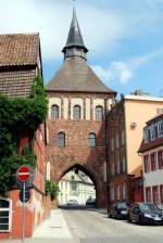 Das Kütertor in Stralsund ist als Teil der Mittelalterlichen Stadtbefestigung erhalten geblieben, 06.07.08