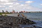 Blick auf den Stralsunder Hafen vom Dnholm aus, 17.06.09