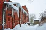 nicht nur die Straen und Landschaften sehen winterlich aus in Stralsund, auch manche Huser, 14.02.2010