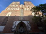 Ansicht der St.-Nikolai-Kirche in Stralsund  am 21.