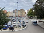 Blick auf den kleinen Markt und auf das ehemalge Militr Hospital am 26.