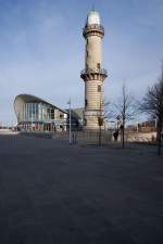 Leuchtturm und Teepott in Warnemnde (04.01.2014)