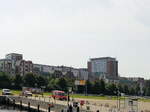 Hotelblick in Richtung Rostock Lange Strae vom Schiff am 30.