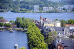 Schwerin - Blick auf den Pfaffenteich und die Ziegelinnensee vom Schweriner Dom.