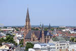 Schwerin - Die neogotische Paulskirche vom Turm des Schweriner Doms aus gesehen.