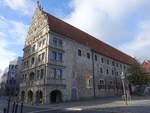 Braunschweig, Gewandhaus am Altstadtmarkt, erbaut 1303, Fassade erbaut von 1588 bis 1592 (14.09.2025)