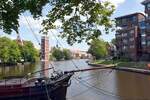 EMDEN, 21.06.2022, Blick von der Brcke Faldernstrae auf das Falderndelft