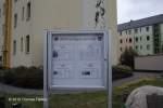 Blick auf eine Infotalfel, der www.Lehrter-Wohnungsbau.de in der Feldstrae/Goethestrae in 31275 Lehrte, am 23.07.10.