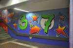 Grafftikunst in der U-Bahn-Station  Sedanstrae Lister Meilem der stra im Hannover.