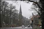 Waldersee Strae und  in Hintergrund die Markuskirche, (Nhste Lister Platz)  in Hannover.