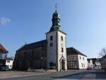 Lemf�rde, evangelische Kirche, neuromanische Saalkirche aus Bruchsteinen, erbaut 1889 nach Entw�rfen von Eduard Wendebourg (22.03.2026)