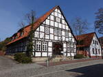 Sulingen, historisches Fachwerkhaus in der Lange Stra�e, heute Cafe (23.03.2026)