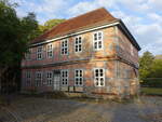 Meinersen, Amtsschreiberhaus, zweigeschossiger Fachwerkbau von 1745, heute Rathaus (17.09.2025)