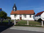 Billingshausen, evangelische Dorfkirche, Saalkirche erbaut 1739 (28.09.2023)