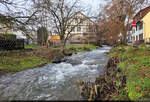 Hochwasser der Uffe in Bad Sachsa.