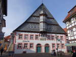 Osterode am Harz, altes Rathaus am Martin Luther Platz, erbaut 1552 (19.03.2024)