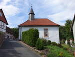 Dahlenrode, evangelische Kapelle, kleiner Saalbau mit Putzfassaden, erbaut 1745 (31.08.2021)