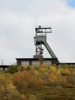 Frderkorb des Erzbergwerk Rammelsberg sdlich von Goslar am 03.