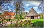 Freilichtmuseum in Seppensen bei Buchholz (Nordheide), im Mittelpunkt das Hauptgebude Sniers Hus (das Haus vom Schneider).