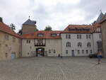 Sch�ningen, Innenhof des Jagdschloss, erbaut im 14.