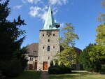 Gro� Tw�lpstedt, evangelische St.-Maria-St.-Cyriakus-Kirche, erbaut im 12.