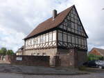 Allersheim, Fachwerkhaus am Stiftsgut in der Holzmindener Strae (30.09.2023)