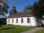 Boffzen, evangelische Erlserkirche, erbaut 1737 im Stil des Weserbarcock (30.09.2023)