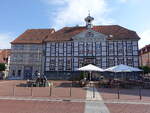 L�chow, altes Rathaus, Zweigeschossiger Fachwerkbau erbaut von 1815 bis 1816 (20.06.2026)