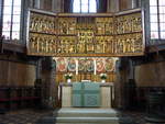 Lneburg, dreiflgeliger Hochaltar von 1440 in der Nikolaikirche (26.09.2020)