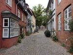 Lneburg, Backsteinhuser in der Strae auf dem Meere (26.09.2020)