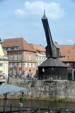 LNEBURG (Landkreis Lneburg), 30.08.2019, der Alte Kran im Lneburger Hafen; er besteht seit 1346