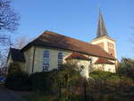 Uchte, evangelische Kirche, erbaut von 1820 bis 1821, Kirchturm von 1841  (23.03.2026)