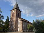 Schnhagen, evangelische Martin Luther Kirche, erbaut von 1827 bis 1831 (30.09.2023)