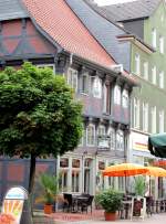 Peine, altes Fachwerkhaus Zum weißen Schwan  mit Restaurant in Fußgängerzone