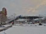 Der neue Hubschrauberlandeplatz vor dem Aachener Klinikum am 20.12.2010.