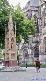 21.06.2012, Aachen, Mnsterplatz - Vinzenzbrunnen, 1847, Knstler: Wilhelm Josef Wings und Gottfried Gtting, Architektur Friedrich Joseph Ark 