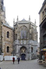 Teilansicht des Dom von Aachen nahe dem Markt am 09.