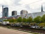 Dortmunder  Skyline  vom Hauptbahnhof aus gesehen, 23.04.2023
