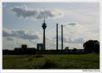 Dsseldorf - Rheinkniebrcke und Fernsehturm