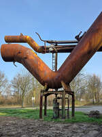 �berreste l�ngs vergangener Zeiten sind diese Rohrleitungen der Henrichsh�tte in Hattingen, so gesehen Anfang M�rz 2026.