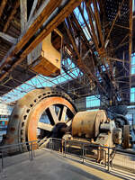 Im Bild der elektrisch angetriebene Kompressor in der Gebl�sehalle des heutigen LWL-Industriemuseums Henrichsh�tte.