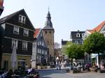 Ein Platz in der Altstadt von Hattingen am 15.