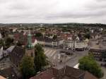 Blick vom Rathausturm auf die Johanniskirche.