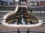 Ein Brunnen am Kennedyplatz in Essen.