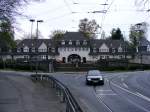 Der Blick von der Margarethenbrcke zur Siedlung Margarethenhhe in Essen am 22.